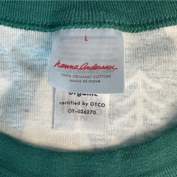 Hanna Andersson Christmas tree pajama long John Large PJ’s Jammies organic adult - Picture 11 of 16